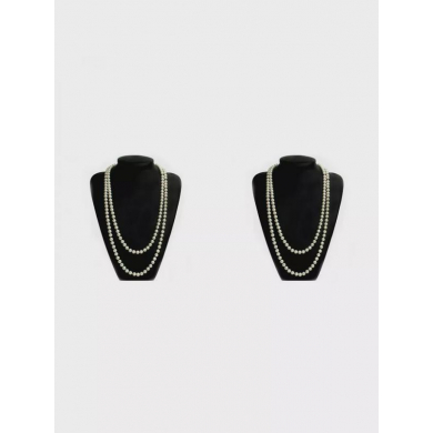 Бусы женские длинные "Жемчужный ряд", цвет молочный (Набор 2 шт)