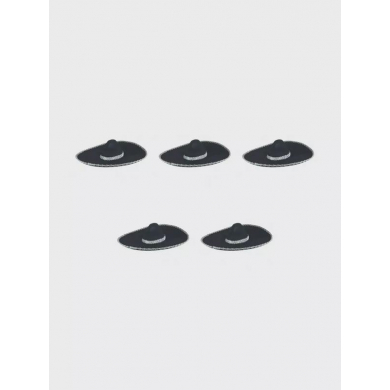 Сомбреро фетровая мексиканская карнавальная шляпа с серебристой окантовкой и большими полями (Набор 5 шт)