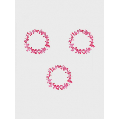 Гавайское ожерелье "Двухцветные цветы" (Набор 3 шт)