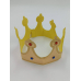 Корона диадема мягкая золотая с камнями "Царица" на липучке