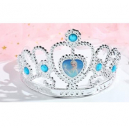 Корона золото с камнями "Царица" серебряная пластиковая