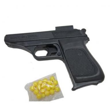 Игрушечный пистолет с пульками, цвет черный