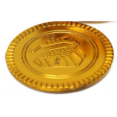 Монета золотая пиратская "Сокровища пирата" пиастры клад, 1 шт