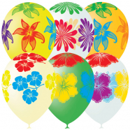 Шар воздушный "Цветущий сад" Декоратор (шелк) 12"/30см, 1 шт