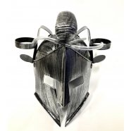 Каска пивная "Шлем рыцаря" мужская футбольная с подставкой для банки пива, с отверстиями под напитки