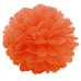 Помпон бумажный 25см оранжевый