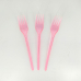 Вилка пластиковая одноразовая 16,5 см, цвет розовый, 1 шт.
