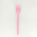 Вилка пластиковая одноразовая 16,5 см, цвет розовый, 1 шт.
