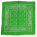 Бандана, повязка на голову, хлопковая с узорами цвет зеленый 55 х 55 см