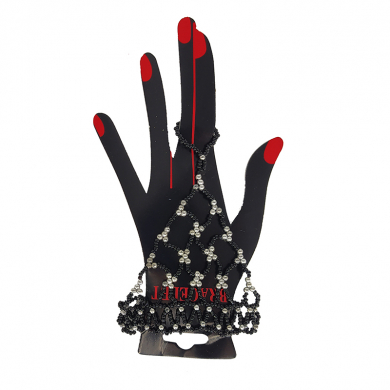 Браслет из бисера на руку, цвет черный