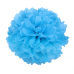 Помпон бумажный 25см ярко-голубой