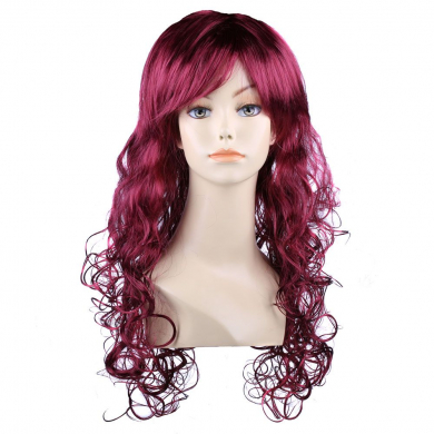 Парик карнавальный длинный кудрявый 60см цвет ярко- каштановый