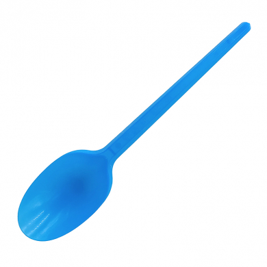 Ложка пластиковая одноразовая 16,5 см, цвет синий, 1 шт.