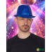 Карнавальная шляпа блестящая с пайетками "Диско", цвет синий