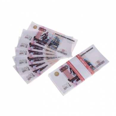Пачка купюр 500 рублей