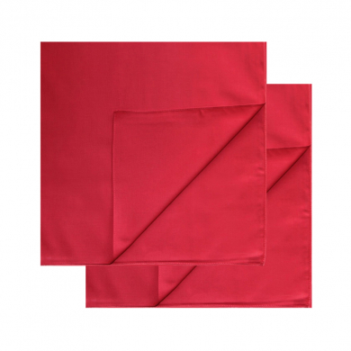 Бандана, повязка на голову, хлопковая однотонная, цвет красный  (Набор 2 шт.)