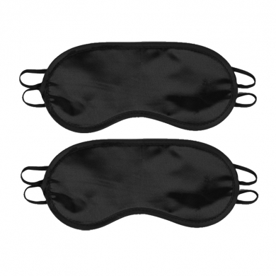 Маска для сна и путешествий, 18х8,5 см, цвет черный (Набор 2 шт.)