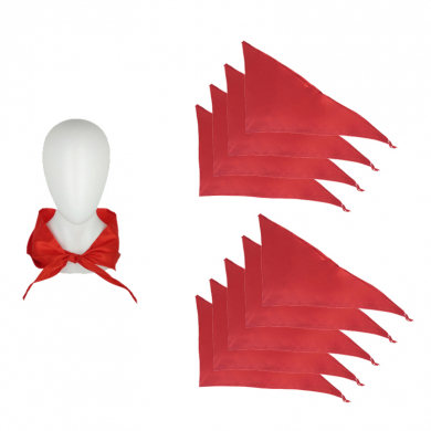 Пионерский галстук сатин "Пионер", 30 х 100 см, цвет красный (Набор 10 шт.)