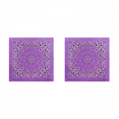 Банданы "Узор" 55 х 55 см, цвет ярко-сиреневый (Набор 2 шт.)