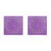 Банданы "Узор" 55 х 55 см, цвет ярко-сиреневый (Набор 2 шт.)