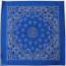 Банданы,повязки на голову, хлопковые "Узор" 55 х 55 см, цвет синий (Набор 2 шт.)