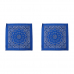 Банданы,повязки на голову, хлопковые "Узор" 55 х 55 см, цвет синий (Набор 2 шт.)