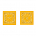 Банданы,повязки на голову, хлопковые "Узор" 55 х 55 см, цвет желтый. (Набор 2 шт)