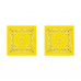 Банданы, хлопковые "Узор Пейсли" 55 х 55 см, цвет лимонный (Набор 2 шт.)