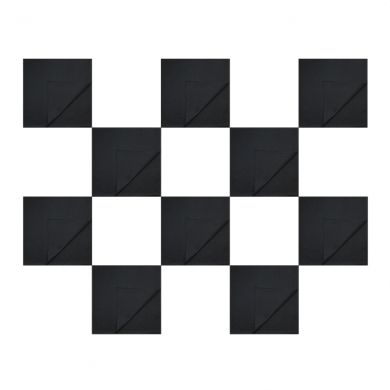 Банданы,повязки на голову, хлопковые однотонные , цвет черный,  (Набор 10 шт.)