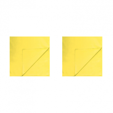 Банданы, повязки на голову, хлопковые однотонные, цвет желтый,  (Набор 2 шт.)