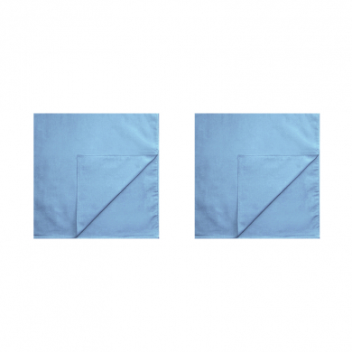 Банданы, повязки на голову, хлопковые однотонные, цвет светло-голубой  (Набор 2шт.)