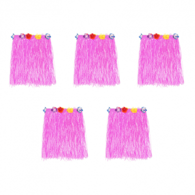 Юбка гавайская 40 см розовая (Набор 5 шт.)