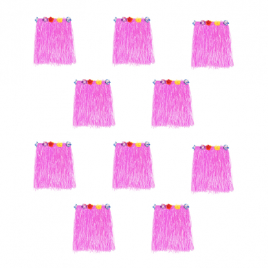 Юбка гавайская 40 см розовая (Набор 10 шт.)