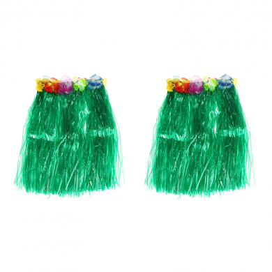 Гавайская юбка, цвет зеленый 40 см (Набор 2 шт.)