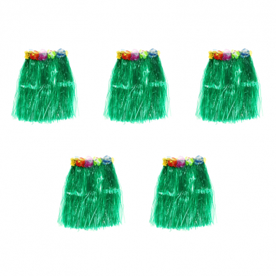 Гавайская юбка, цвет зеленый 40 см (Набор 5 шт.)