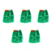 Гавайская юбка, цвет зеленый 40 см (Набор 5 шт.)