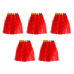 Гавайская юбка длинная 60 см, цвет красный (Набор 5 шт.)