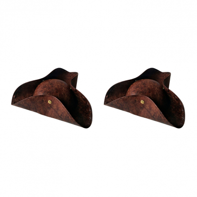 Шляпа пирата треуголка "Джек Воробей" пиратская (Набор 2 шт.)