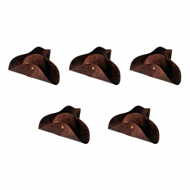 Шляпа пирата треуголка "Джек Воробей" пиратская (Набор 5 шт.)