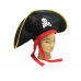 Шляпа пирата "Пиратская треуголка с красной лентой" детская (Набор 2 шт.)
