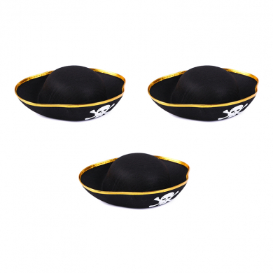 Шляпа пиратская взрослая "Пират" (Набор 3 шт.)