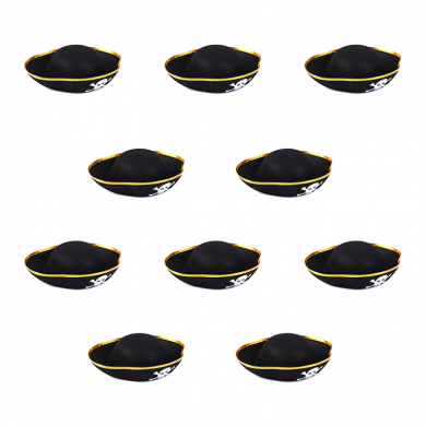 Шляпа пиратская взрослая "Пират" (Набор 10 шт.)