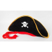 Шляпа пирата "Пиратская треуголка с красной лентой" с черепом (Набор 5 шт.)