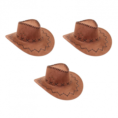 Ковбойская шляпа "Настоящий ковбой" детская (Набор 3 шт.)