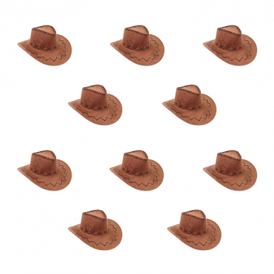 Ковбойская шляпа "Настоящий ковбой" детская (Набор 10 шт.)