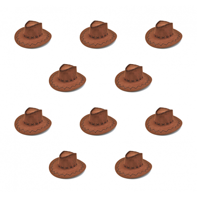 Ковбойская шляпа "Настоящий ковбой" взрослая (Набор 10 шт.)