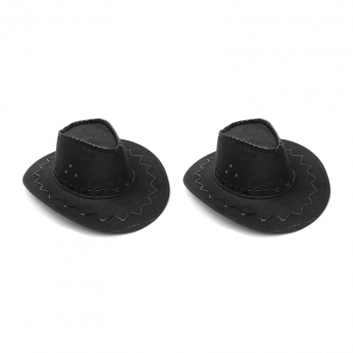 Ковбойская шляпа "Настоящий ковбой" взрослая, цвет черный (Набор 2 шт.)