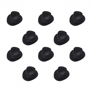 Гангстерская Шляпа фетр черная "Гангстер мафиози" 31*28*11см (Набор 10 шт.)