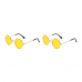 Очки круглые Джона Леннона желтые, тишэйды, имиджевые, для селфи, солнцезащитные, хиппи, взрослые (Набор 2 шт.)