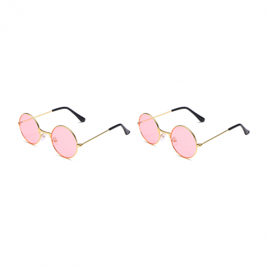 Очки круглые Джона Леннона розовые, имиджевые, взрослые (Набор 2 шт.)